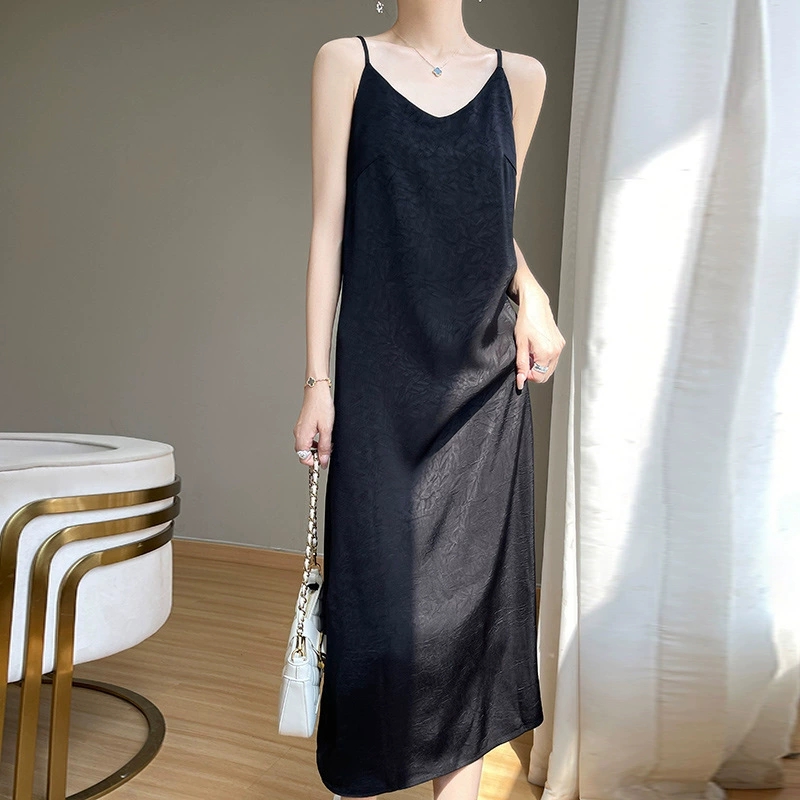 24-летнее новое французское V-образное платье с ацетатным атласом