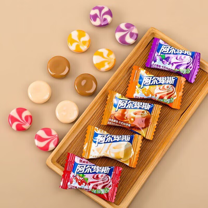 Alps extra thick milk hard candy 500g bulk wedding candy milk candy mixed flavor candy snack wholesale