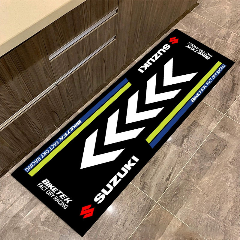 Cross-Border Hot-Selling American-Style Creative Motorcycle Floor Mat, Display Mat, Home Bedroom Stain-Resistant Bedside Rug