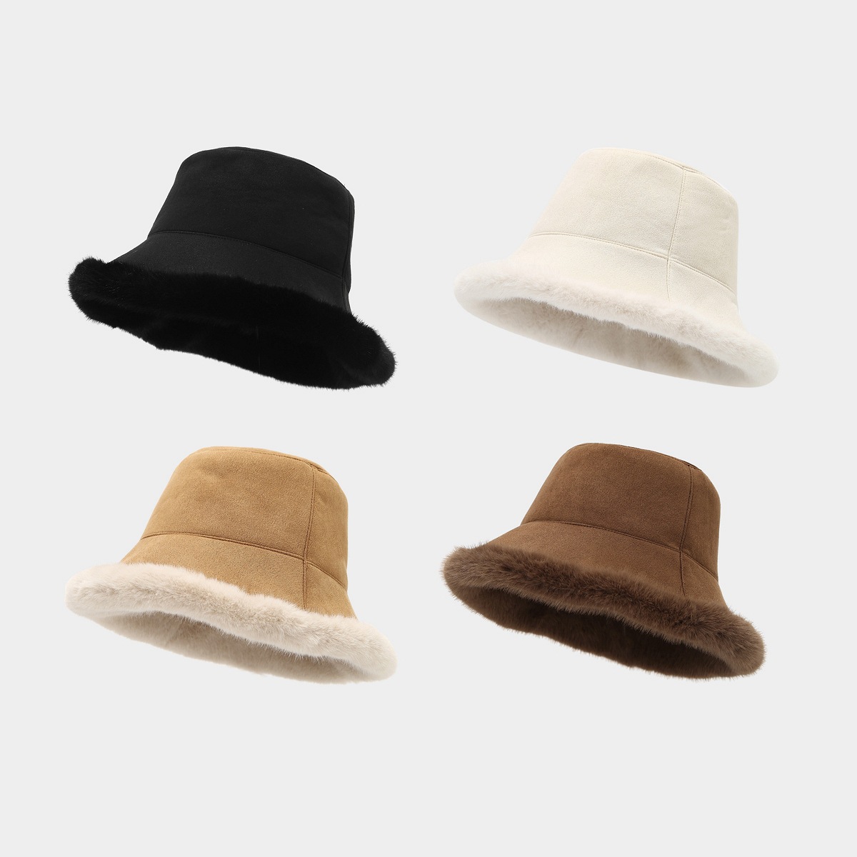 Otoño y invierno doble cara gorra de bañera gruesa gorra de peluche caliente pescador gorra de peluche caliente mujer red red versátil fría ocio gorra de peluche caliente