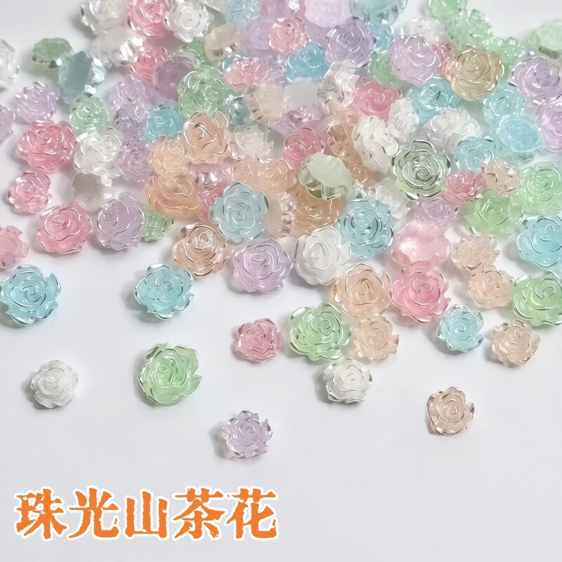 Nail Art Jewelry Pearlescent Camellia Rose DIY Resin Material Package Nail Accessories Decoration Popular Hot Style Wholesale Nail Art Jewelry Pearlescent Camellia Rose DIY Resin Material Package Nail Accessories Decoration Popular Hot Style Wholesale