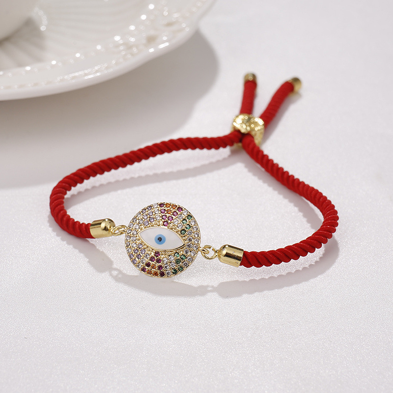 Fashion Devilu0027S Eye Copper Bracelets Inlay Zircon Copper Bracelets