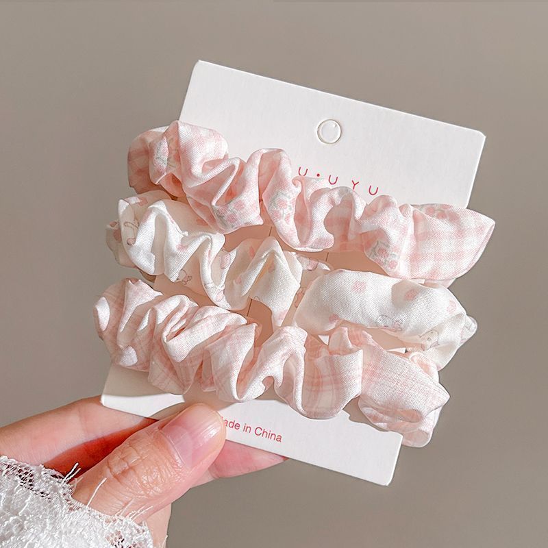 Anillo para el cabello de intestino grueso de gran tamaño coreano, bufanda cuadrada de alta calidad femenina, cuerda para el cabello, banda elástica y duradera, flor de viento perezosa