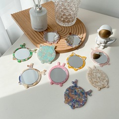 Dovi jewelry animal style cute acetate mirror portable mini makeup mirror carry-on mirror makeup small mirror wholesale