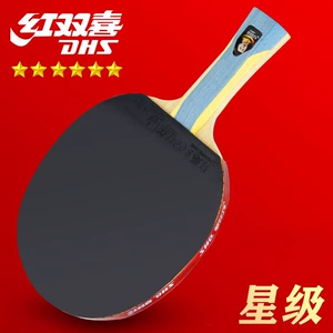 Red Double Hourdy Table Tennis Racket Отделанный выстрел 123456789 Star H Series Горизонтальные выстрелы Длинные короткие двойные обратные клей
