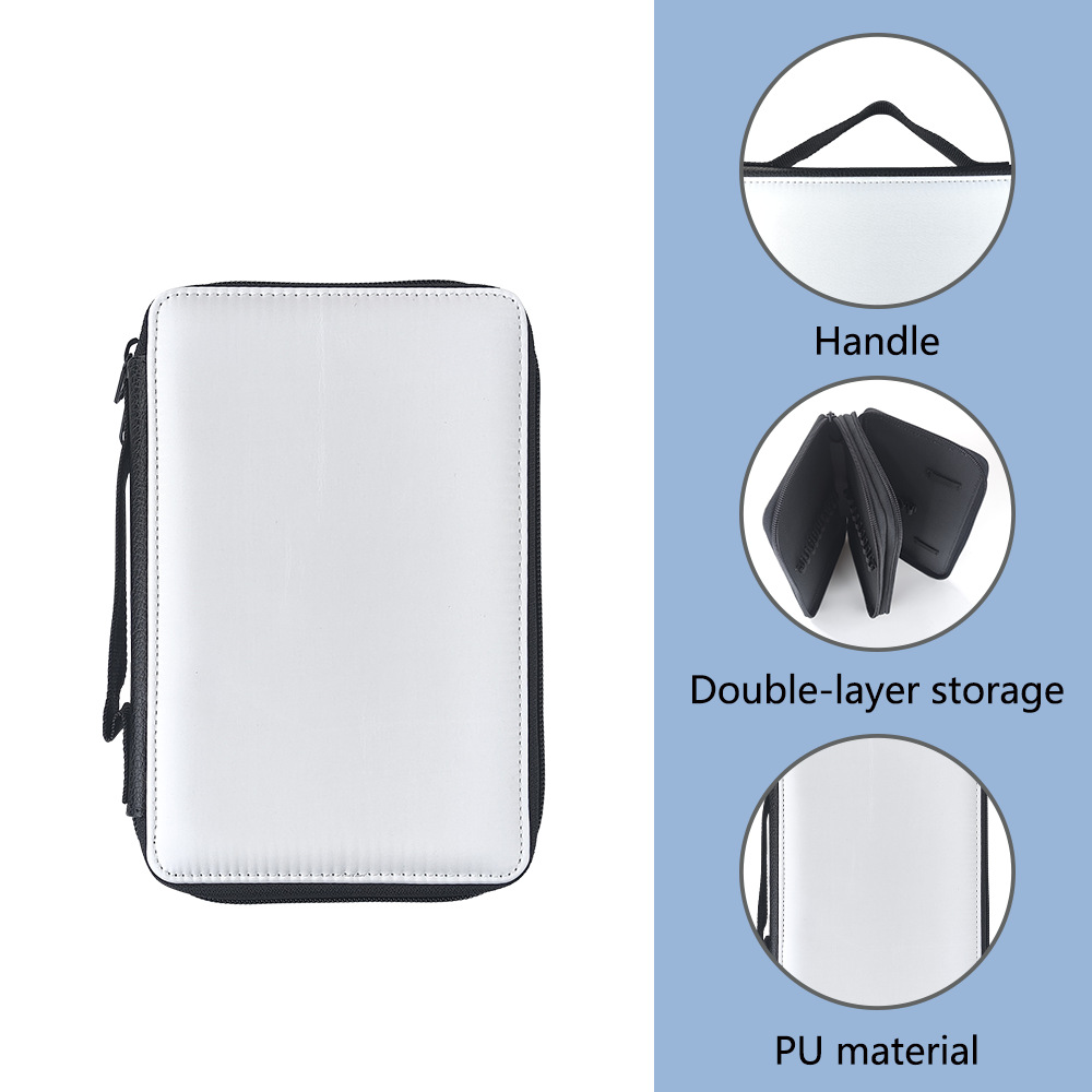 Nueva transferencia térmica de gran capacidad bolsas de lápiz de mano simple y práctica bolsa de papelería