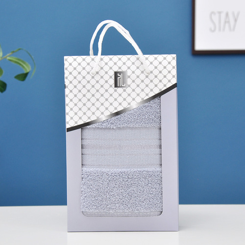 Practical Gift Packaging Cotton Towel Set, Thick and Soft Corporate Handout Gift Towel Set, 100% Cotton Wholesale