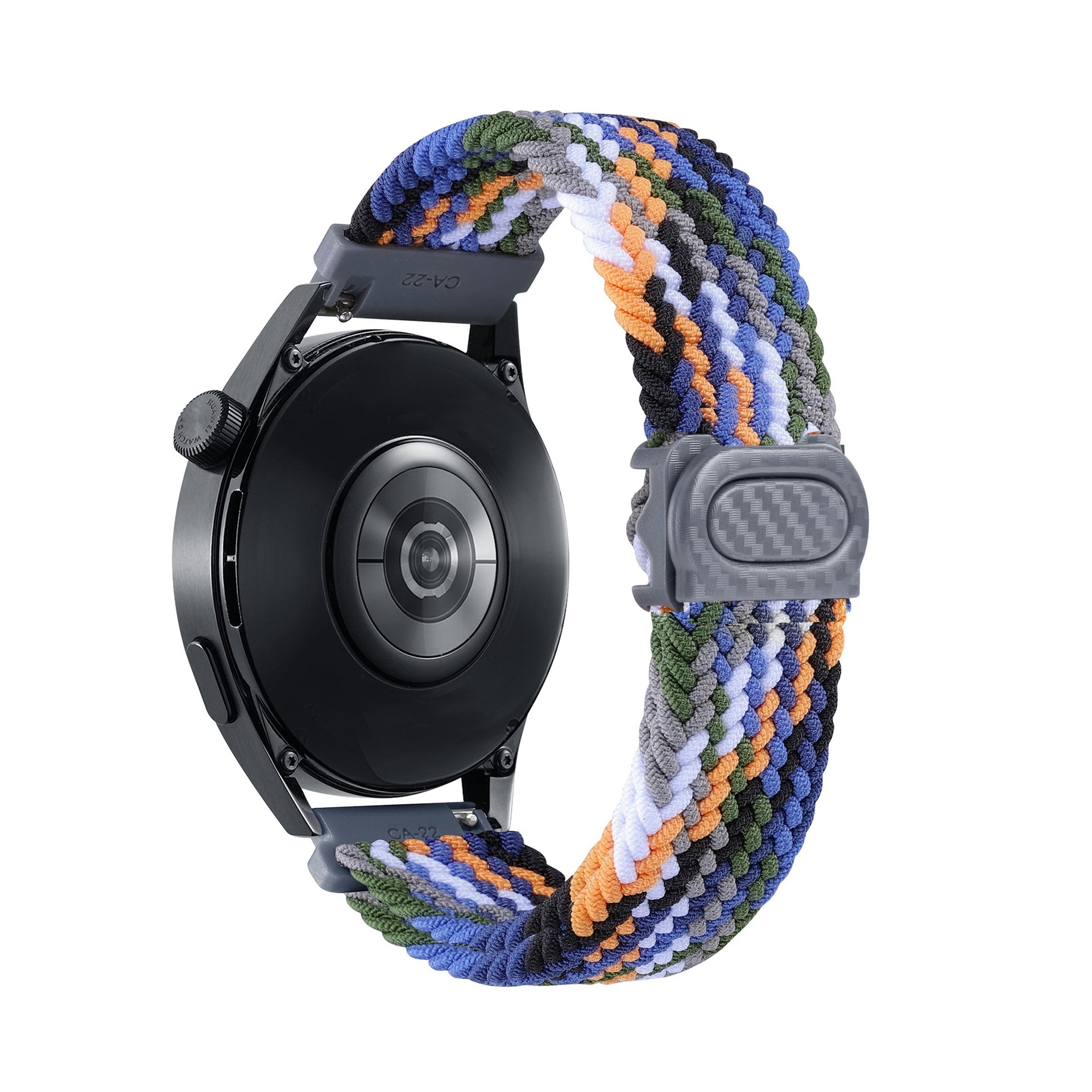 It is suitable for the carbon fiber texture snap braided strap of Samsung watch4657 and the strap of Huawei watch GT345 undefined