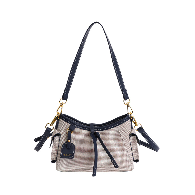 Bolsas de tendencia transfronterizas para mujeres 2026 nueva moda lino de hombro mochila de viaje casual bolsa de mano image 10