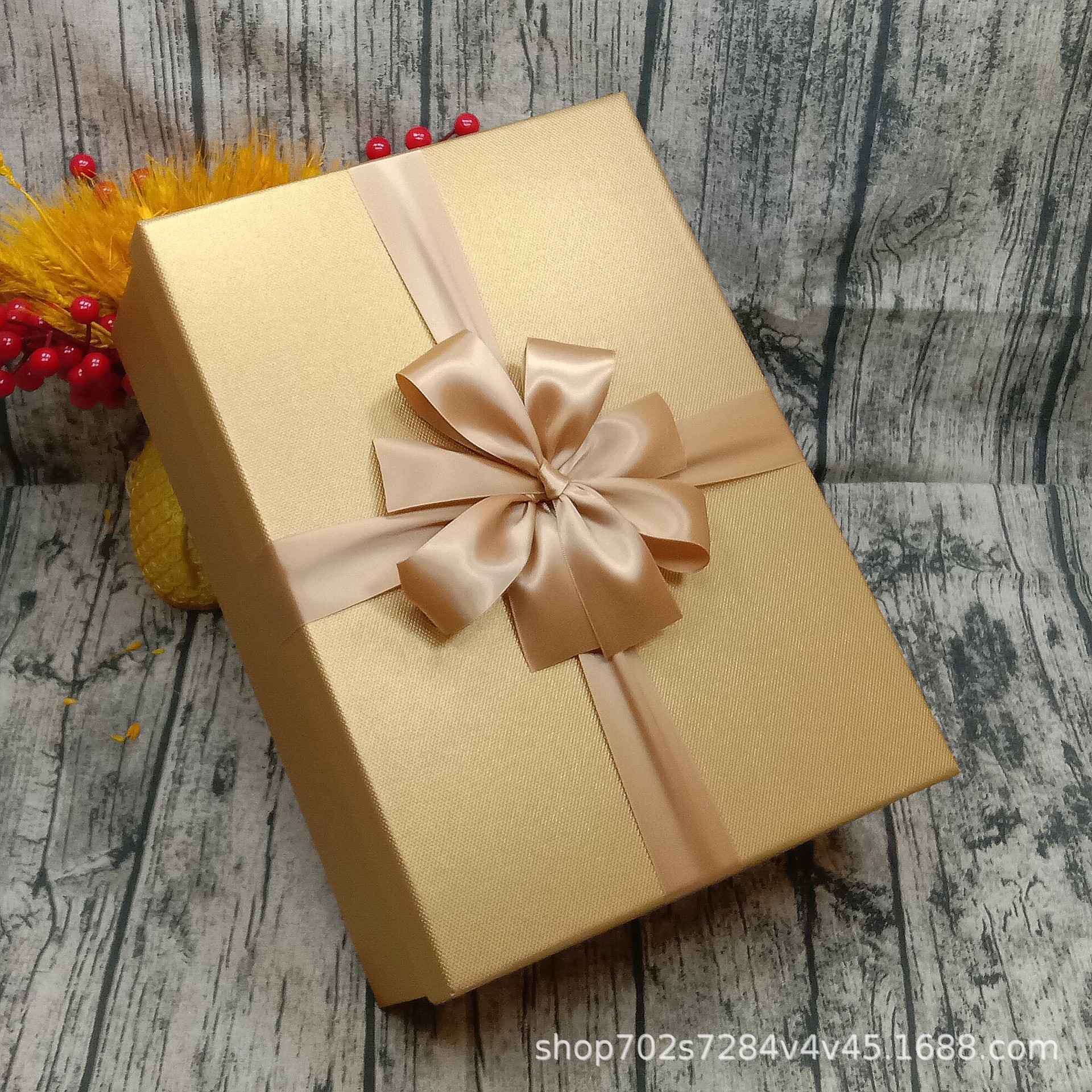 50cm金色超大号礼品盒长方形婚纱高跟鞋西装羽绒服生日礼物包装盒