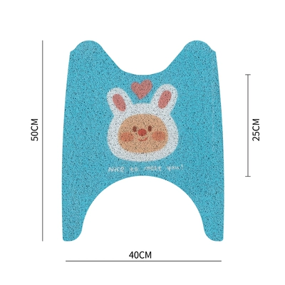 car foot pad pedal universal: Electric vehicle foot mat - short-style-blue-rabbit-comes-with-velcro
