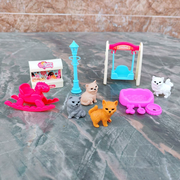 [场景*猫咪摇马*秋千9PCS]