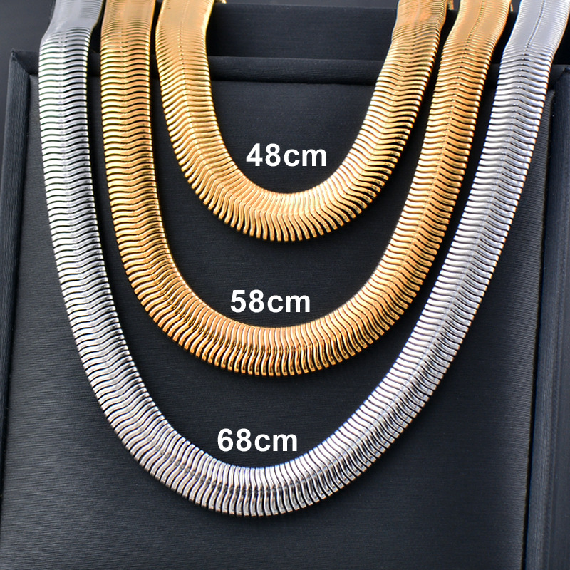 Simple Style Solid Color Titanium Steel Inlaid Gold Necklace 1 Piece