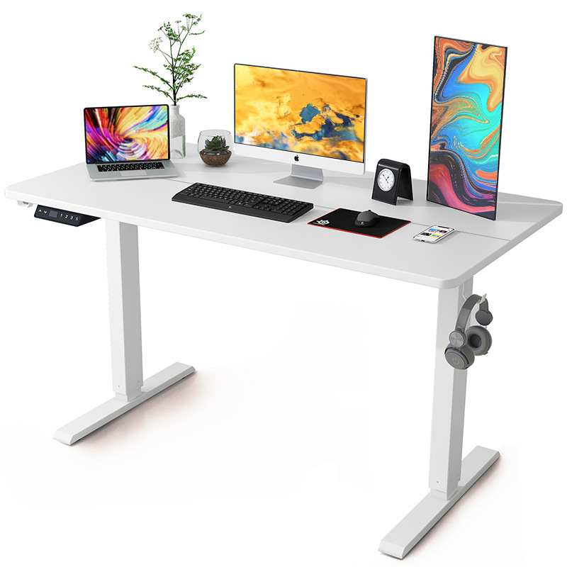 Mail Order Packaging Simple Double Panel Electric Lift Table Basic Lift Desk Standing Computer Lift Table