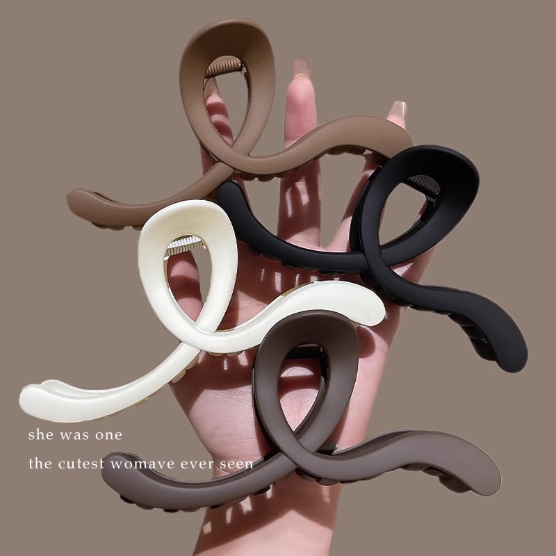 Gran volumen de cabello, horquilla larga, sentido avanzado femenino 2025 nuevo clip de agarre completo, clip de tiburón, tocado, horquilla