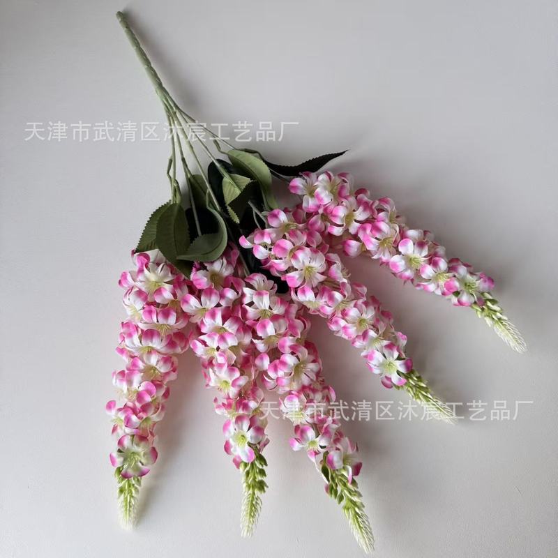 仿真花法式5叉风信子金鱼草飞燕草婚庆装饰道具跨境代发包装贴签|undefined