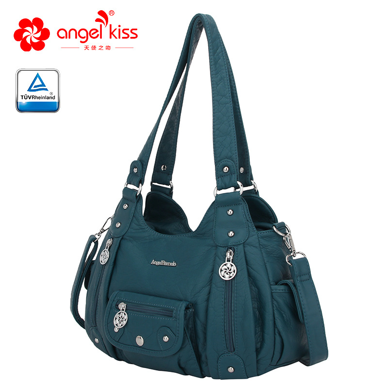 Amazon nuevo multi-funcional bolso de las mujeres multi-color tie-dyed pu casual hombro bolsa de mensajero al por mayor