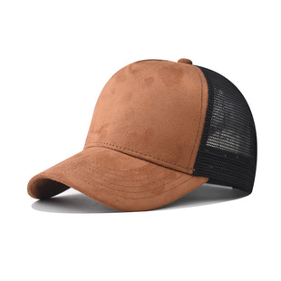 Cross-border new outdoor fashion suede baseball cap men and women skin-friendly feel high-end net cap hat wholesale