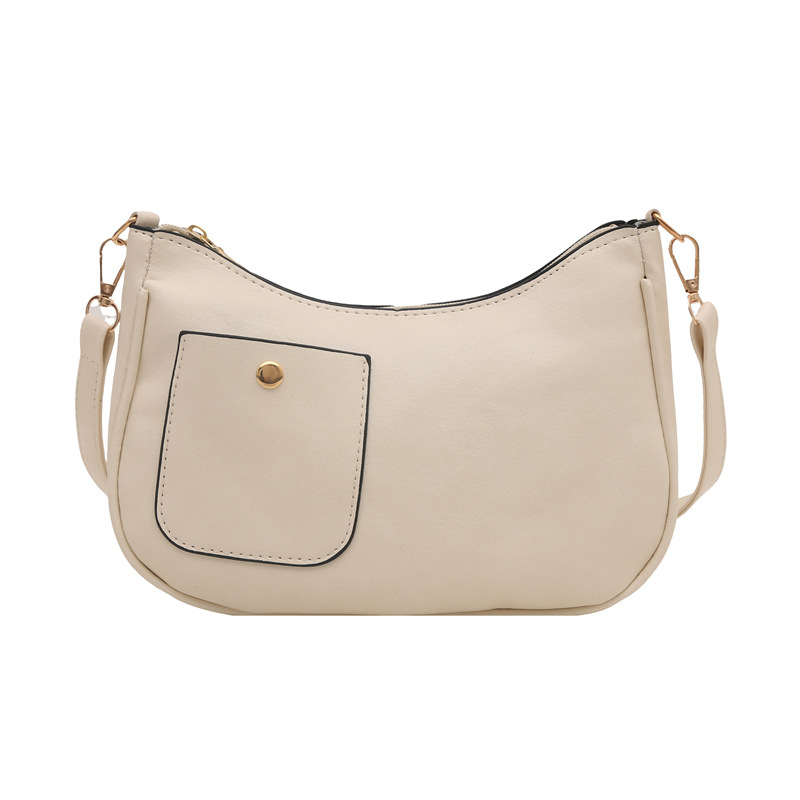 Bolso de mujer retro coreano personalidad 2025 bolso de media luna de hombro de estilo nuevo estilo francés bolso de diseño de nicho bajo la axila
