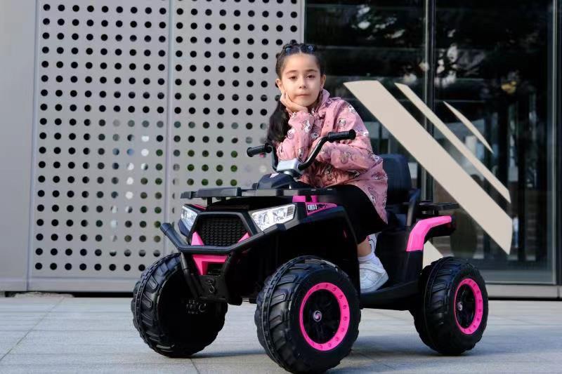 Motocicleta eléctrica de cuatro ruedas todoterreno grande para niños con control remoto para adultos, niños y niñas cargar coche de playa