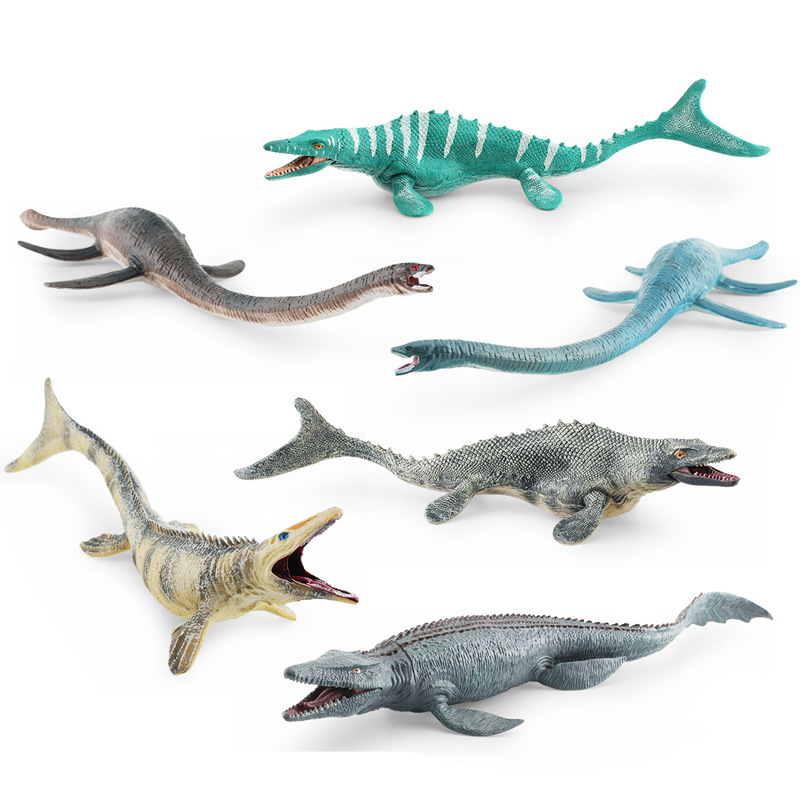 跨境仿真動物侏羅紀恐龍模型海洋動物滄龍海霸龍靜態桌面手辦擺件