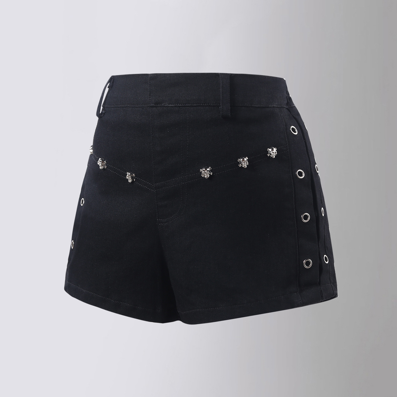 블랙 2403 해골 반바지