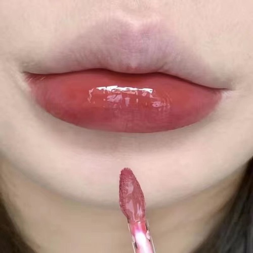 PINKYFOCUS pure desire transparent pigment ice cube water gloss mirror lip glaze lip gloss glass lip gloss affordable for students