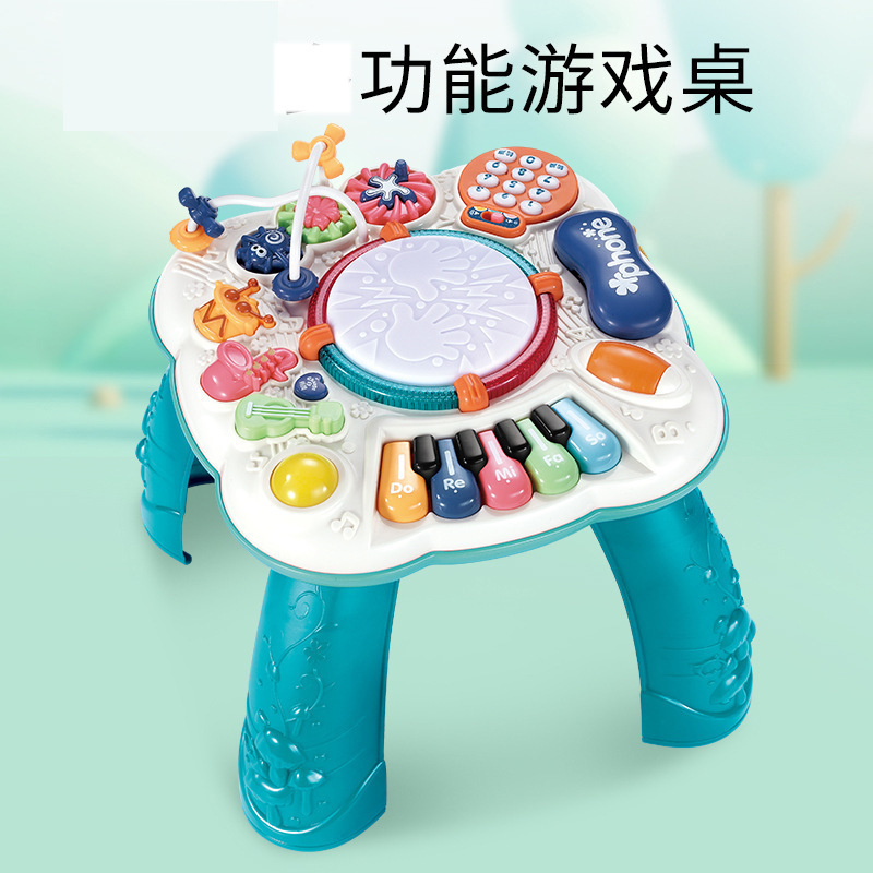 Early Education Multifunctional Game Table Educational Early Education Baby Music Table Toys Boys and Girls Learning 1-3 Years Old 6 Babies