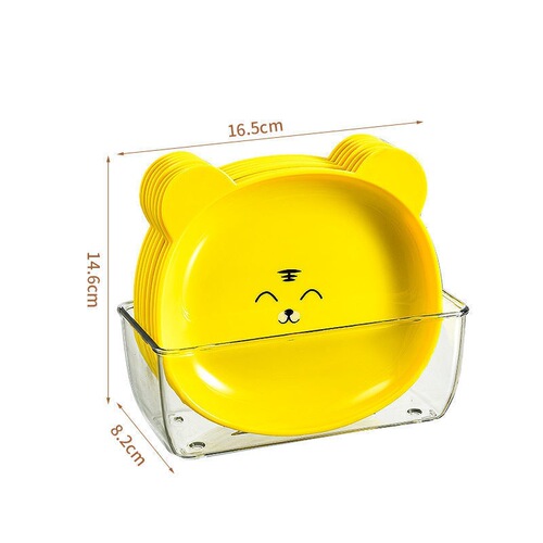 Household spitting dish cartoon bear bone dish eating spitting bone small plate snack small plate table supplies