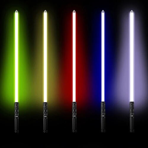 RGB seven-color variable color light saber metal handle charging laser sword 80cm two-in-one light saber character stage prop
