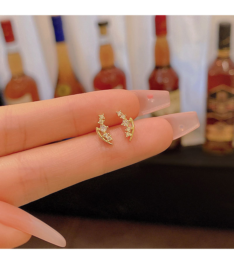 Wings Pattern Long-Lasting Plated Wings Copper Elegant Earrings Ear Studs