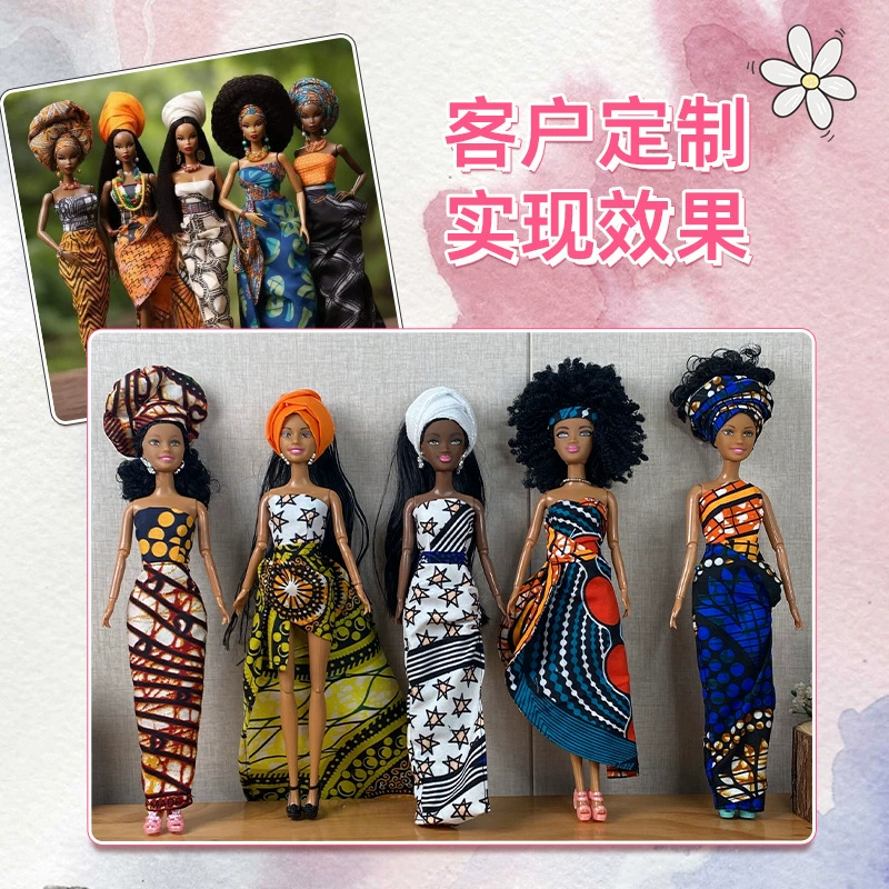 Африканские клиенты производили различные печатные платья и платья