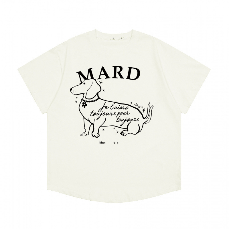 【カウンター品質】韓国マルディトレンドブランド半袖Tシャツリトルデイジードーマンプリントラウンドネックピュアコットンクロスボーダー|undefined