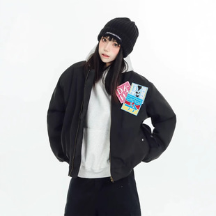 Men's and Women's National Fashion Velcro Design Bomber Jacket 2025 Spring New American Street Loose Jacket Fashion