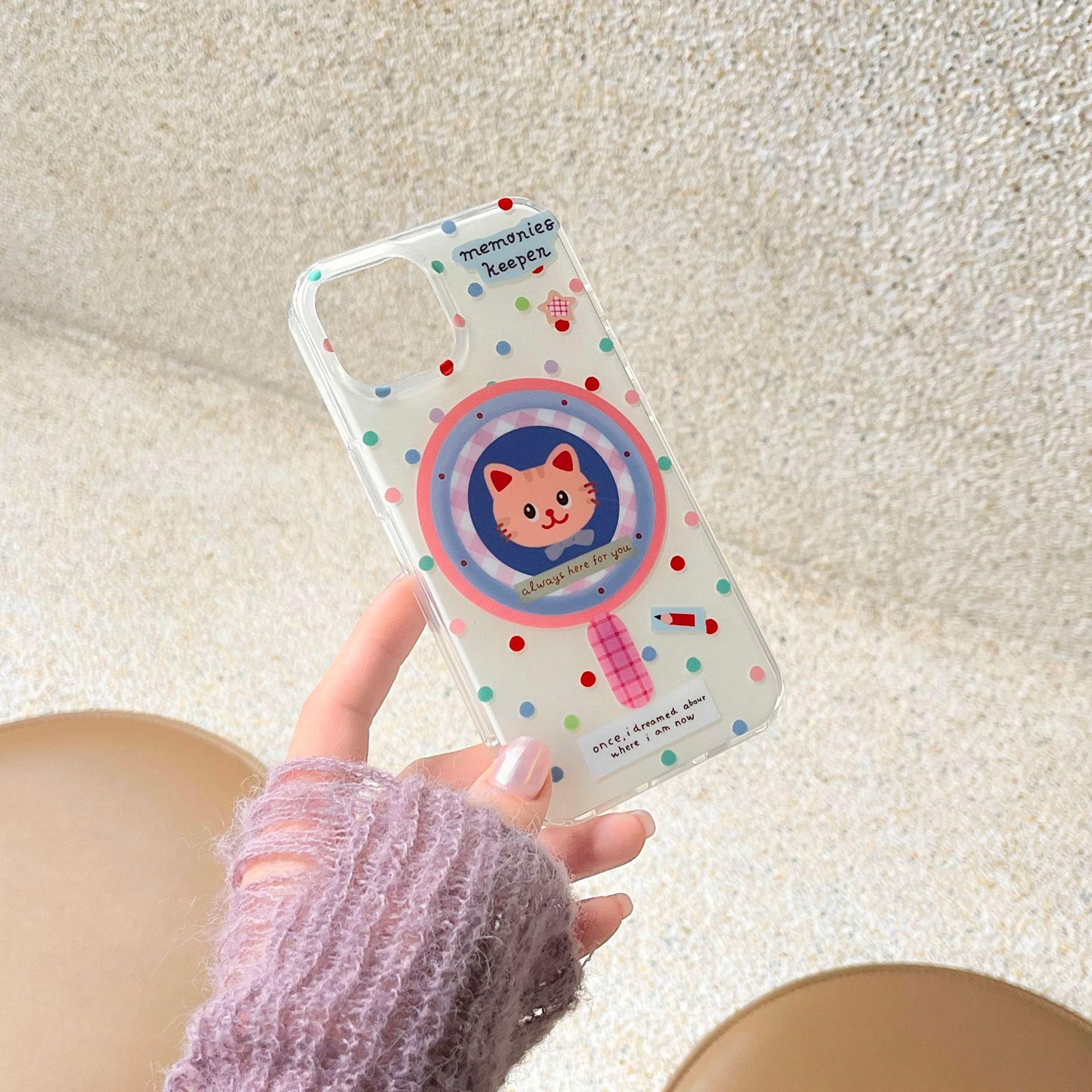 Ins color lunares atracción magnética gato para iPhone14/15ProMax funda para teléfono 12 Apple 13 hembra 14 duro