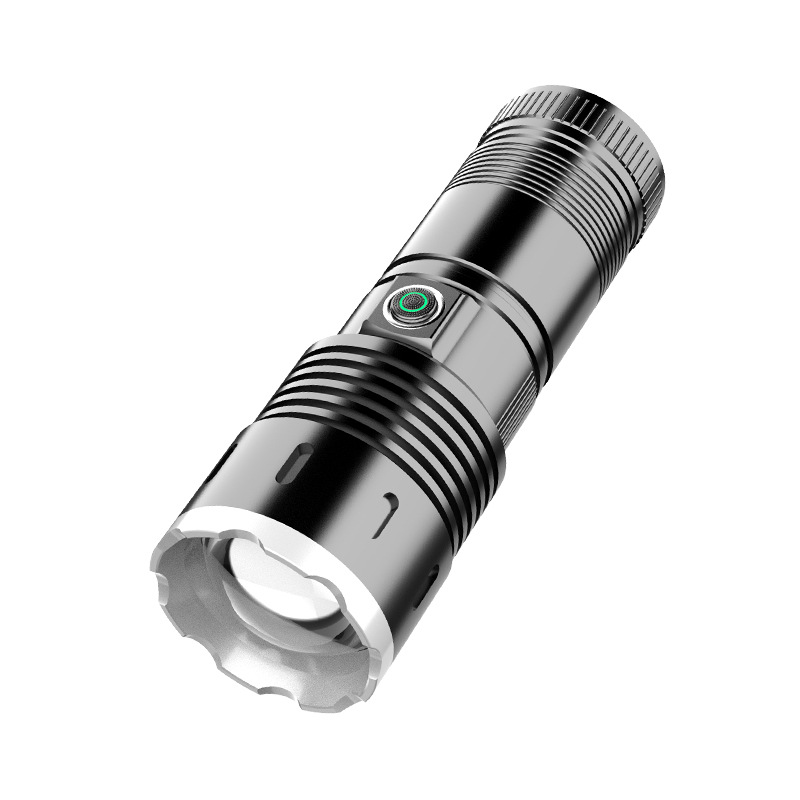 Fábrica generación blanco linterna láser al aire libre de largo alcance fuerte luz iluminación linterna de largo alcance zoom linterna de aleación de aluminio
