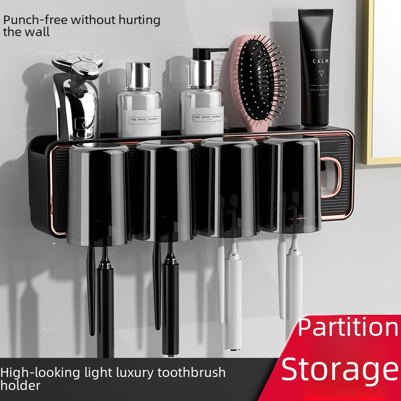 Toothbrush, mouthwash, glass holder for home use, set, automatic storage system, toothpaste, new collection