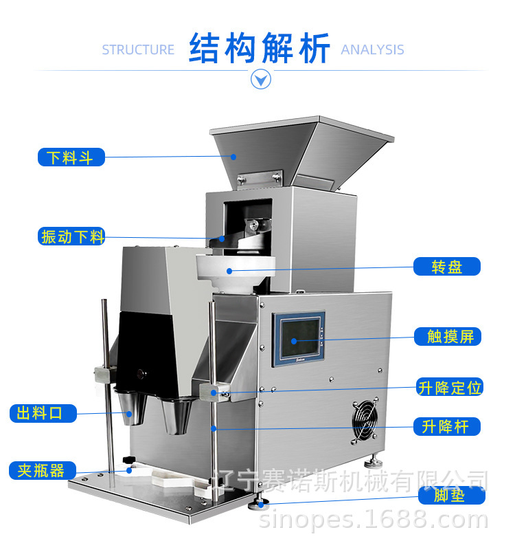 专业定制西北地区触屏控制胶囊电子数粒机台式半自动药片数片机药