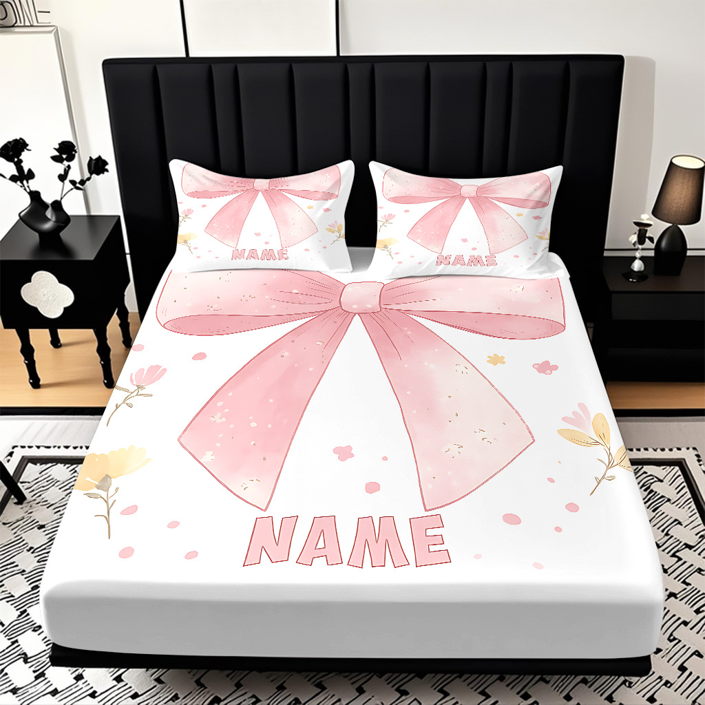 TEMU / JIT abrasión cama caseta serie de arco multicolor impresión digital 3D ropa de cama para dibujar se puede ajustar