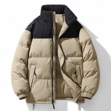 棉服男女同款冬季新款拼色潮牌棉袄外套加厚保暖情侣面包服
