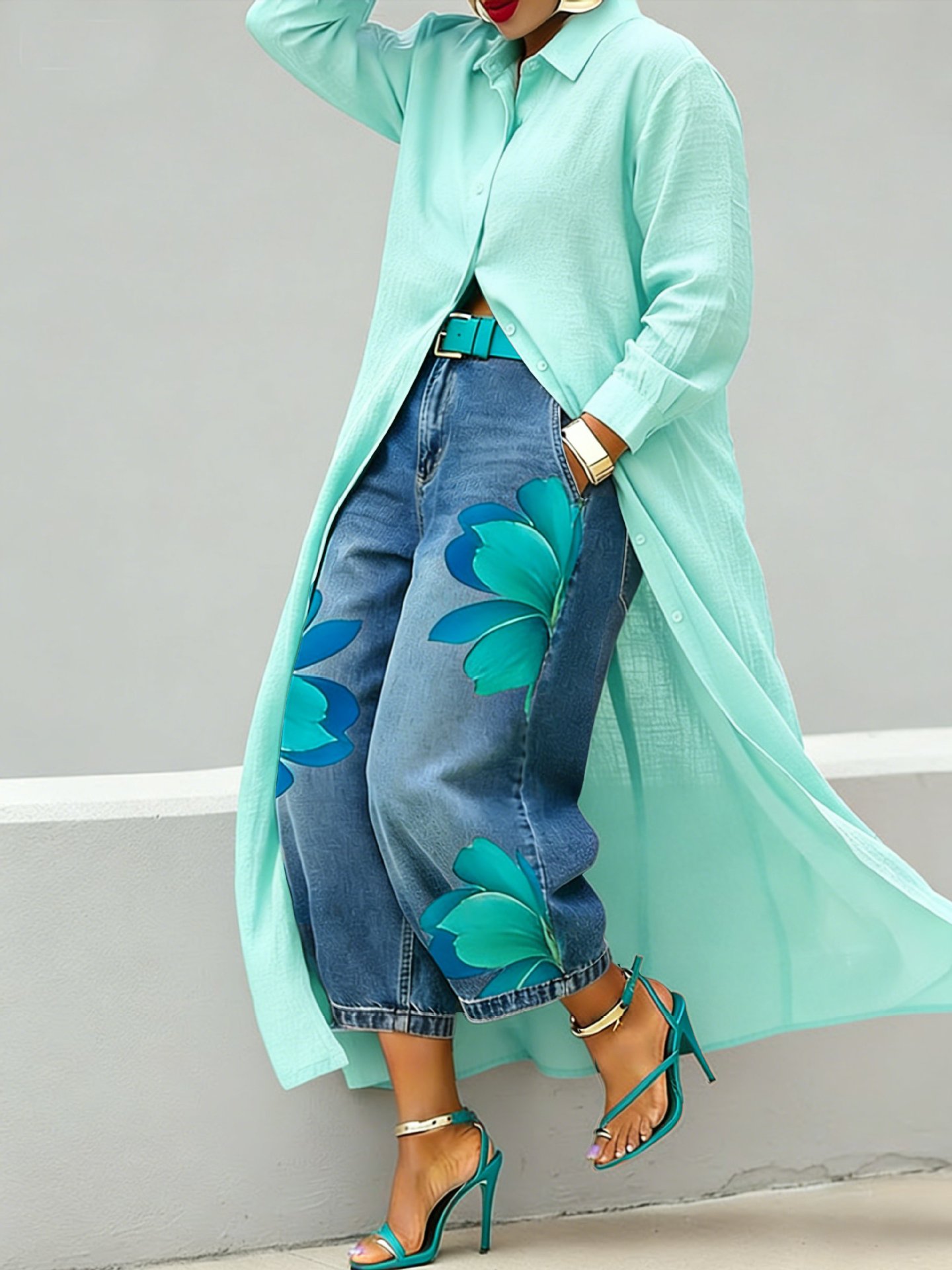 Women's Clothing Fashionable Elegant Casual Button Down Collar Solid Color Long Shirt Dress For Women For Formal & Casual For Women_ecoleips.com