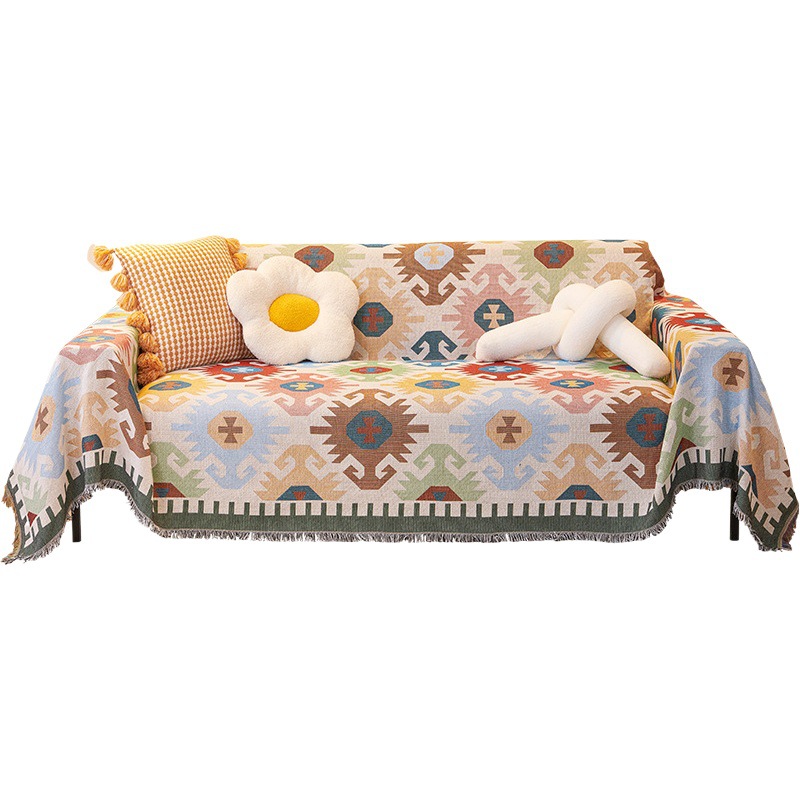 Nórdico ins estilo anti-gato cero algodón y lino verano sofá toalla cubierta de tela sofá cubierta completa cuatro estaciones cojín universal del sofá