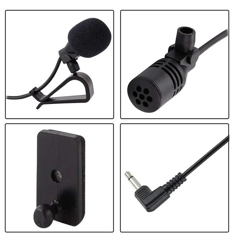 Car base 3m microphone wired car speaker 3.5mm angled plug mono amplifier_voghion.com