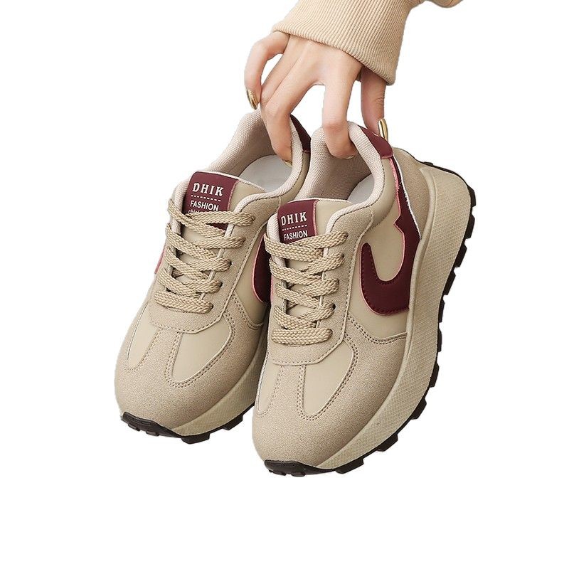 Zapatos Waffle Gump para mujeres, primavera de 2025, nuevos zapatos de suela gruesa, zapatos deportivos casuales ligeros.