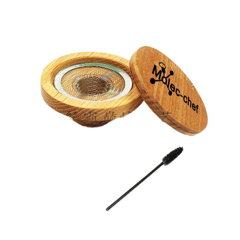 Cóctel ahumado cubierta humo ahumado caja de madera cóctel comida fragante fumigación molecular alimentos cocinar madera polvo