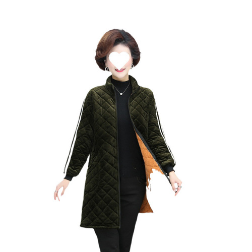 Winter thickened and lined padded cotton work coat for women, warm overcoat, Sichuan provincial uniform jacket