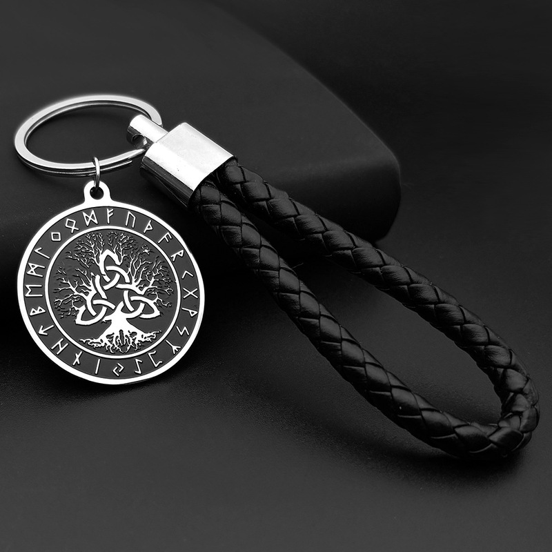 European and American Stainless Steel Keychain Viking Celtic Knot Trinity Stainless Steel Men's Pendant Jewelry Accessories