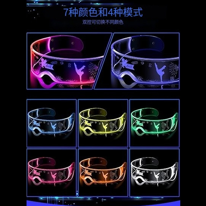 Cool Music Festival bar Night Club discoteca forma cóncava foto rendimiento apoyos LED tecnología gafas multi-color flash