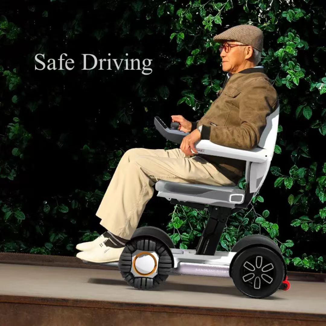 Amazon Cross-Border Mobile Phone-Controlled One-Touch Folding Electric Mobility Scooter for Disabled People, Electric Wheelchair, Electric Four-Wheeler