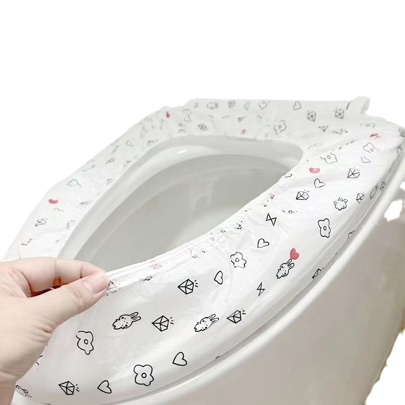 Disposable Toilet cover hotel double-layer printed maternal toilet mat individually packaged travel disposable supplies